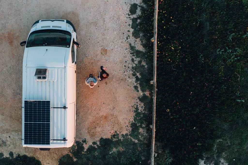 Vanlife Dronepicture Portugal Algarve