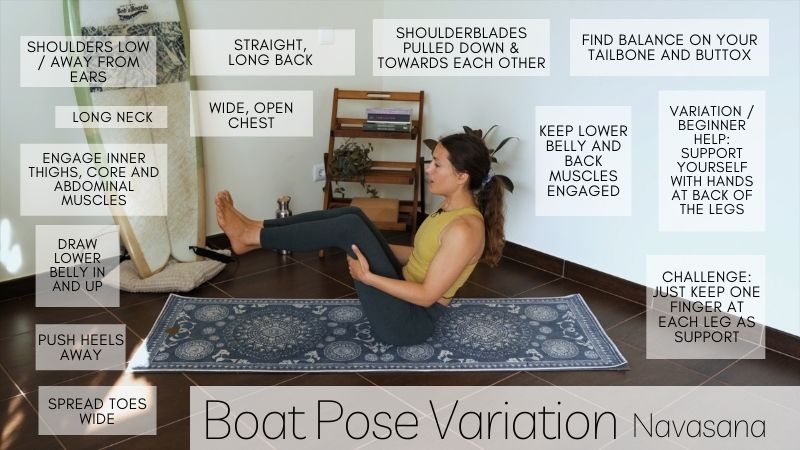 Yoga for Surfers Boat Pose strong Core and lower Back 2